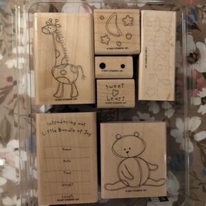 Wooden Animal Stamp Set for Kids